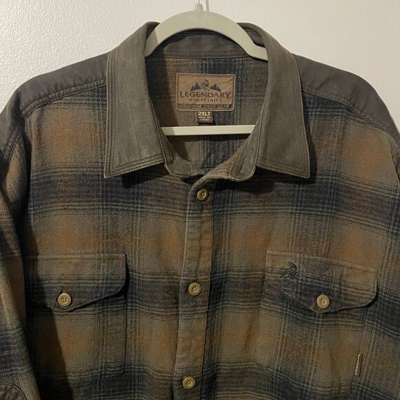 Legendary Whitetails Men’s Flannel Shacket Button Up Shirt 2XL Green Black Brown - Picture 6 of 17